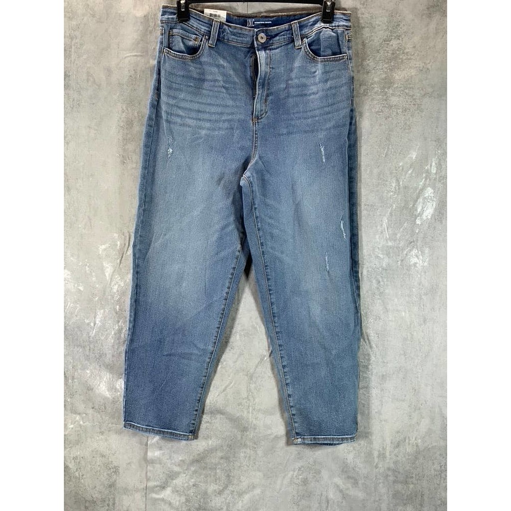 INC International Concepts Women's MD Indigo High Rise Straight Jeans SZ 12/31